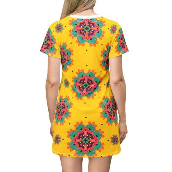 Mandala Print T-Shirt Dress – Relaxed Fit for Sunny Days - Image 4