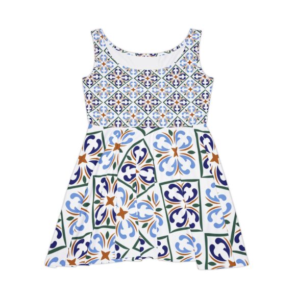 Bohemian Multicolor Skater Dress – Flowing Style for Outdoor Parties - Image 2