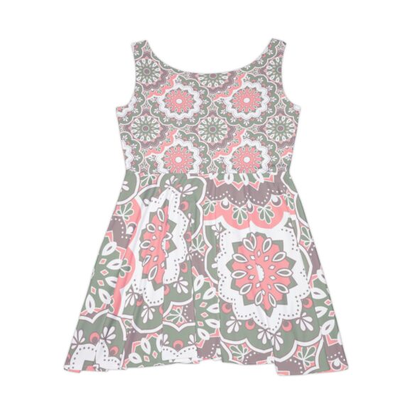 Pink A-Line Floral Skater Dress – Chic Fit for Summer Soirées - Image 3