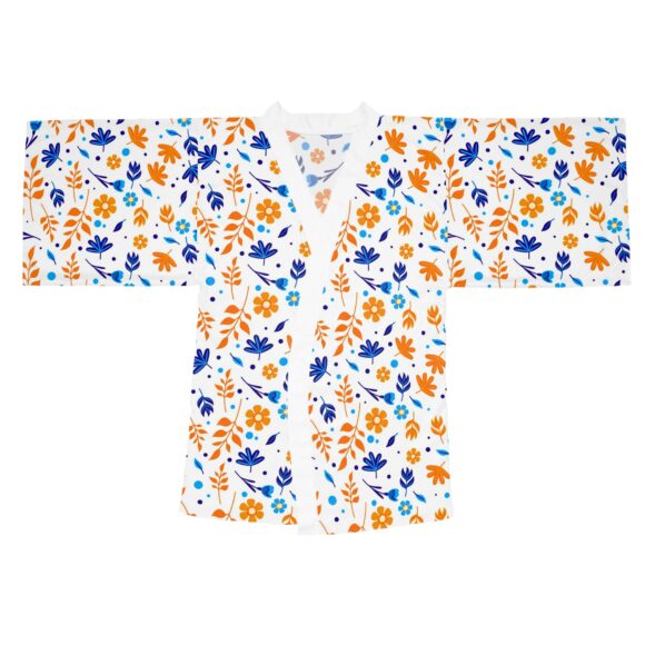 Navy Bloom Soft Kimono Robe – Graceful Loungewear for Everyday Comfort - Image 2