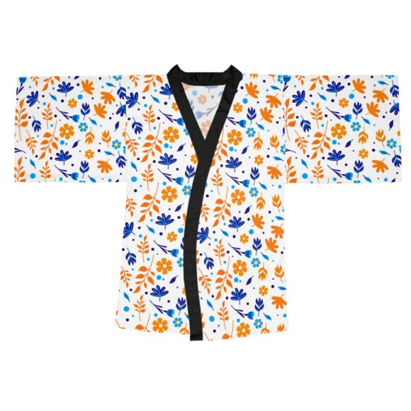 Navy Bloom Soft Kimono Robe – Graceful Loungewear for Everyday Comfort - Image 6