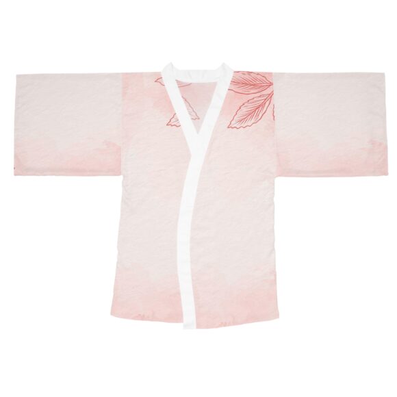 Classic White Floral Lounge Robe – Minimalist Elegance for Home Spa Moments - Image 2