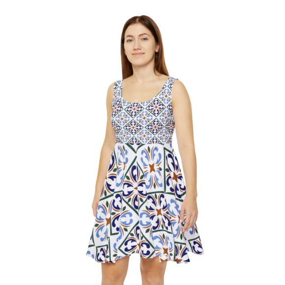 Bohemian Multicolor Skater Dress – Flowing Style for Outdoor Parties