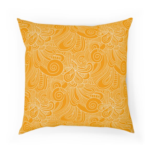 Square Boho Floral Pillow – Yellow Accent for Cozy Corners - Image 5
