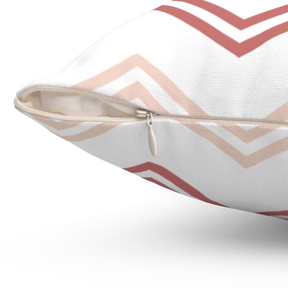 Colorful Chevron Decorative Pillow - Modern Spun Polyester Cushion - Image 3