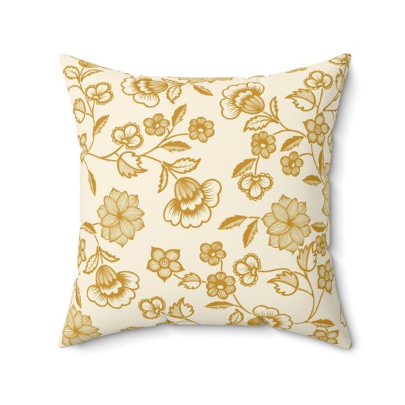Floral Patterned Square Pillow - Elegant Home Decor - Image 11