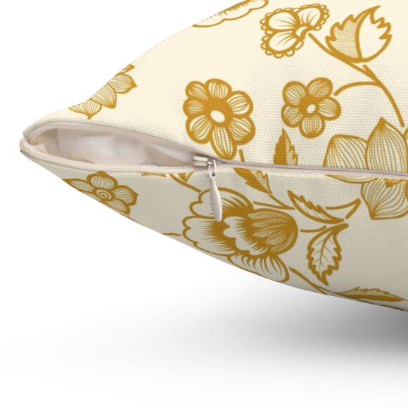 Floral Patterned Square Pillow - Elegant Home Decor - Image 12