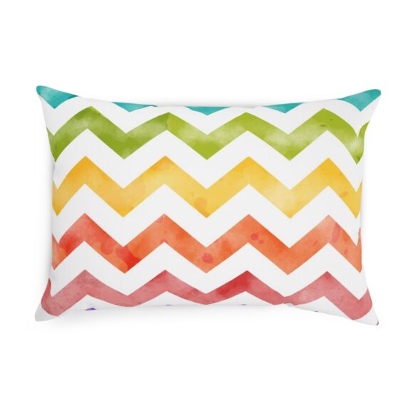 Rainbow Chevron Pillow – Funky Modern Sofa Accent - Image 10