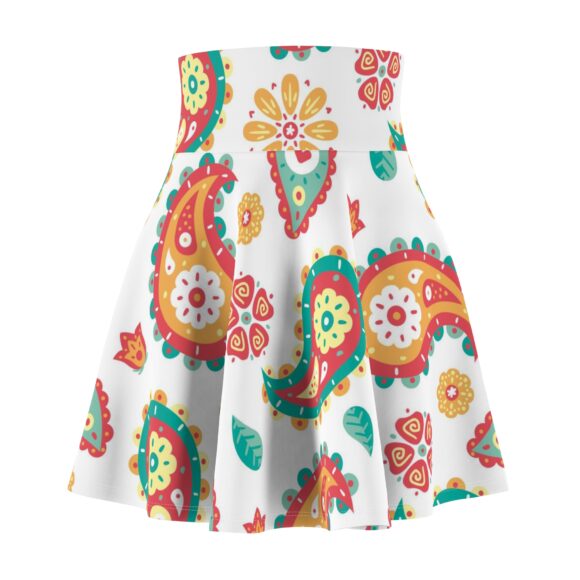 Bohemian Paisley Women's Skater Skirt - Vibrant, Fun & Stylish