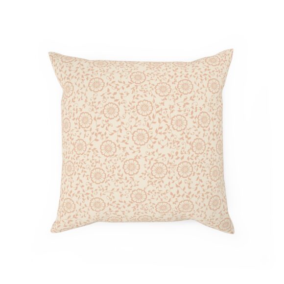 Beige Patterned Decorative Pillow – Elegant & Earthy
