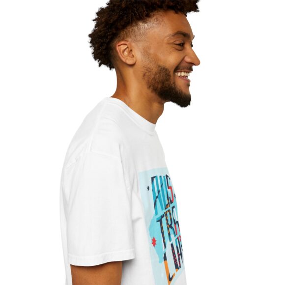 White ‘AUS TRALINE’ Colorblock Tee – Artsy Vibe for Street Fashion - Image 7