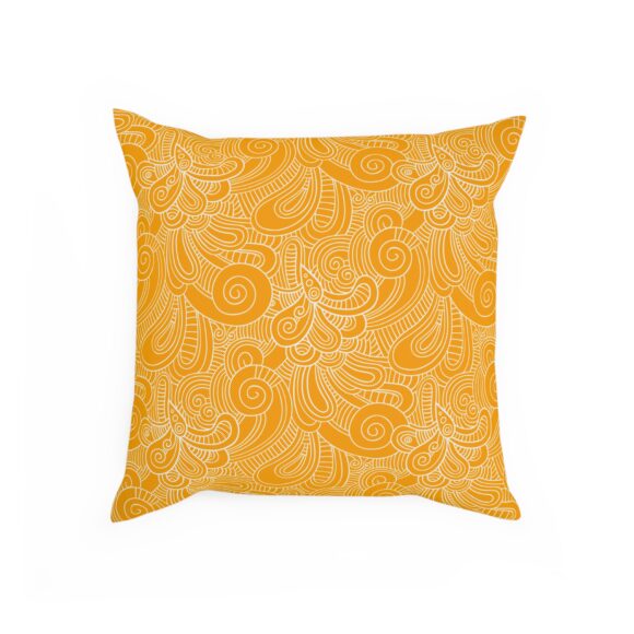 Square Boho Floral Pillow – Yellow Accent for Cozy Corners - Image 2