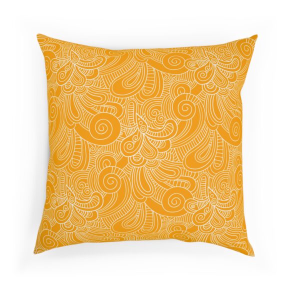 Square Boho Floral Pillow – Yellow Accent for Cozy Corners - Image 6