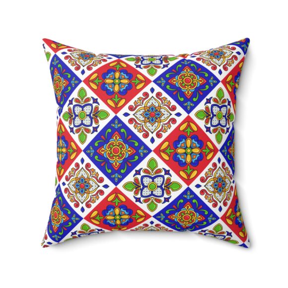 Vibrant Decorative Throw Pillow with Colorful Floral Design - Image 11