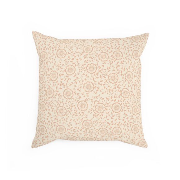 Beige Patterned Decorative Pillow – Elegant & Earthy - Image 2