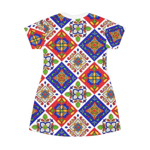 Navy & White Abstract Tee Dress – Lightweight & Breezy - Image 3