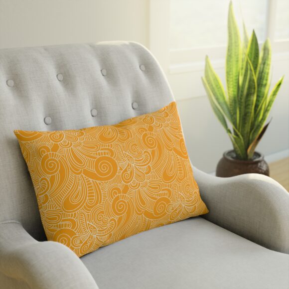 Square Boho Floral Pillow – Yellow Accent for Cozy Corners - Image 12