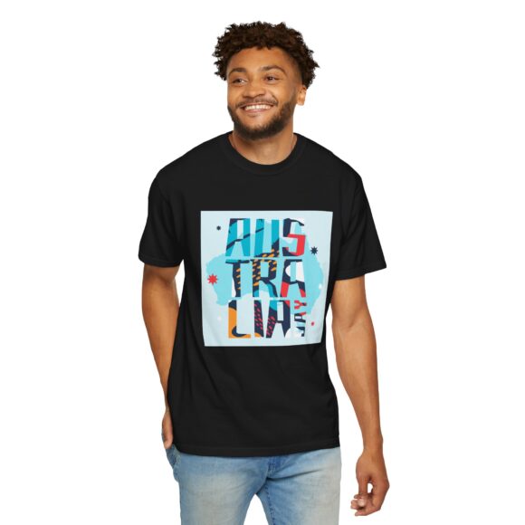 White ‘AUS TRALINE’ Colorblock Tee – Artsy Vibe for Street Fashion - Image 13