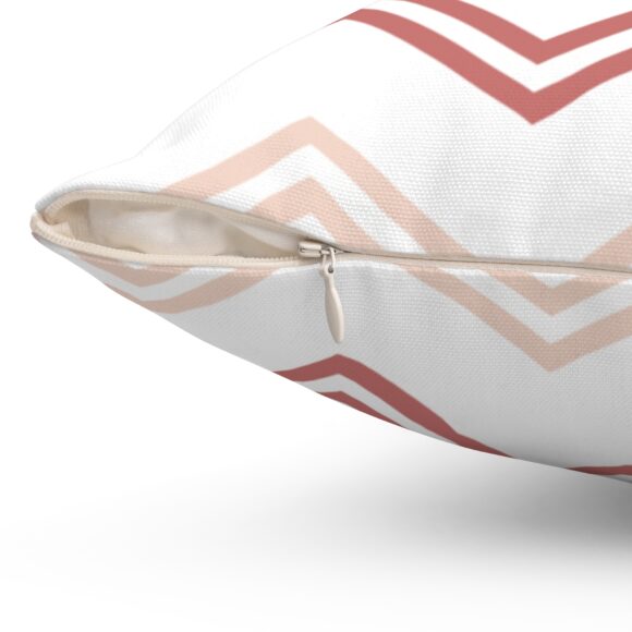 Colorful Chevron Decorative Pillow - Modern Spun Polyester Cushion - Image 6