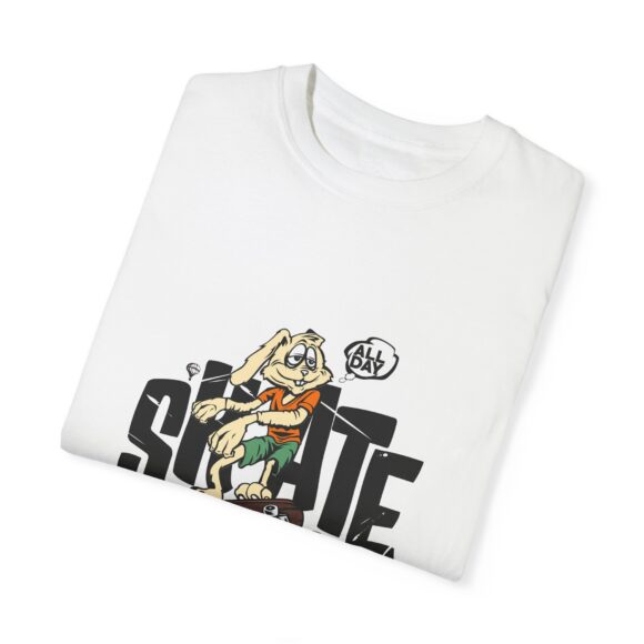 White Skateboarding Streetwear Tee – Urban Graphic Style - Image 4