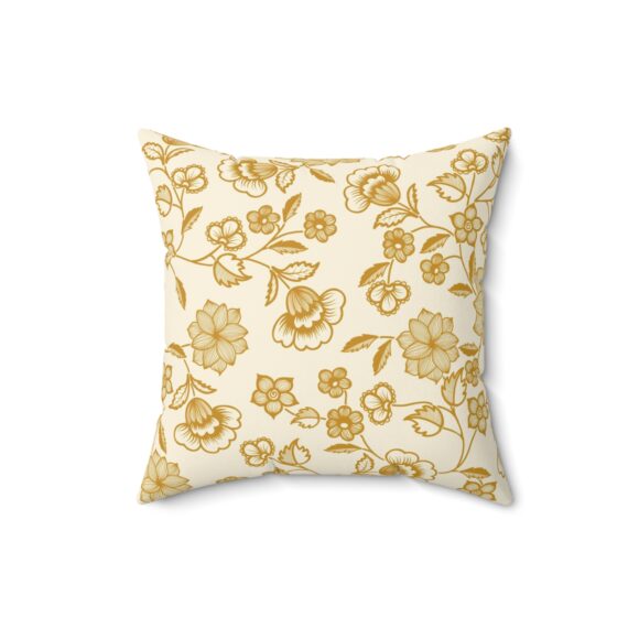 Floral Patterned Square Pillow - Elegant Home Decor - Image 5