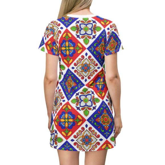 Navy & White Abstract Tee Dress – Lightweight & Breezy - Image 4