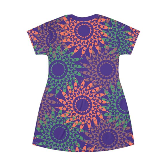 Vibrant Floral T-Shirt Dress for Summer Fun - Image 3