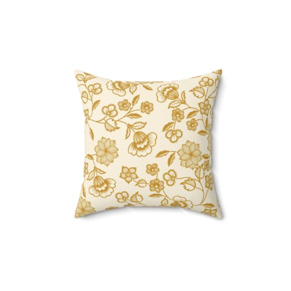 Floral Patterned Square Pillow - Elegant Home Decor - Image 2