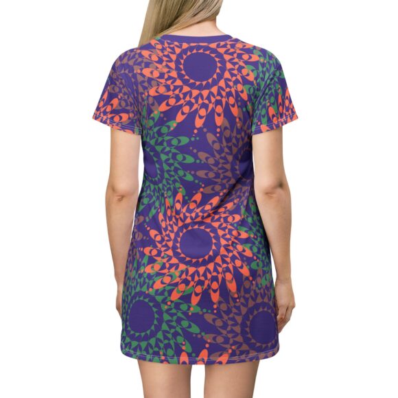 Vibrant Floral T-Shirt Dress for Summer Fun - Image 4