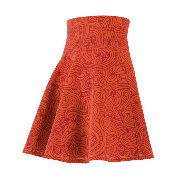 Vibrant Orange Women's Skater Skirt - Fun & Playful Design for Casual Outings - Image 4